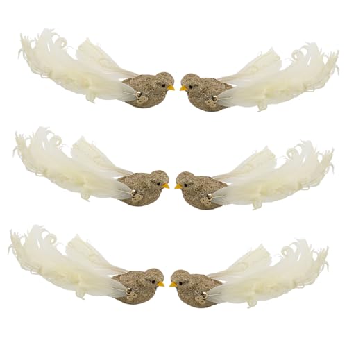 Warmhm 6 Stück Künstliche Vögel Kunstvögel Bastelvögel Vögel Zum Basteln Baum Vogeldekor Vögel Dekoration Kunstvögel Kleine Vögel Basteln Gefälschte Vögel Mit Clips von Warmhm