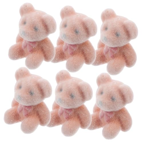 Warmhm 6 Stück Mini-bärpuppe Kleines Mini-kuscheltiere Zum Valentinstag Abschluss Bär Kleiner Ausgestopfter Bär Geburtstags-minibären Kleine Bären Beflockung Light Brown von Warmhm