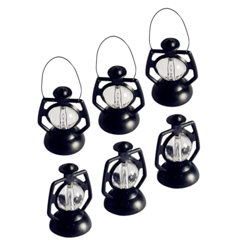 Warmhm 6 Stück Puppenhaus-Miniatur-Essen-spielszene Miniatur-Laterne Kleine Petroleumlampe Schmücken Weihnachtsbaum Petroleumlicht Schmücken Weihnachtsparty-Dekorationen Black Warmhm 6 Stück Puppenhaus-Miniatur-Essen-spielszene Miniatur-Laterne Kleine Petroleumlampe Schmücken Weihnachtsbaum Petroleumlicht Schmücken Weihnachtsparty-Dekorationen Black von Warmhm