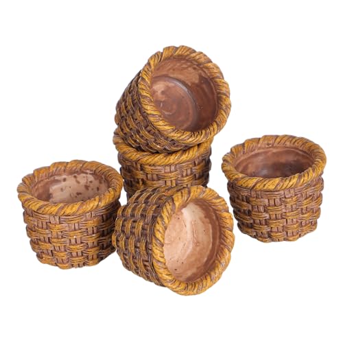 Warmhm 6 Stücke Miniatur Körbe Woven Lagerung Boxen Für Puppe Home Office Decor Warmhm 6 Stücke Miniatur Körbe Woven Lagerung Boxen Für Puppe Home Office Decor von Warmhm