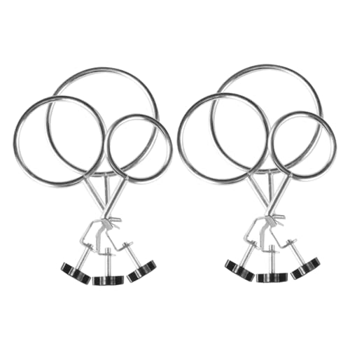 Warmhm 6 Stück Reagenzglasklammer-eisenständer Becherklemme Infusionsständer Laborglaswaren Trichterständer Rohrstützklemmen Labor-Requisiten Chemie-ringständer Ringklemme Stütze Silver von Warmhm