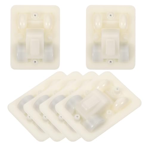 Warmhm 6 Stück Relier Car Toy Toy Accessoires Basiszubehör für Autos DIY-Autoteile Autobasis aus Ton für Autobasis für Heimwerker Push-Go-Truck-Basis Plastik Weiß von Warmhm