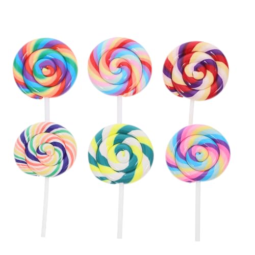 Warmhm 6 Stück Simulation Lollipop Süßigkeiten Verschiedene Ton Charms Große Lollipop Requisite Lebensmittel Charms Zur Schmuckherstellung Mini Resin Regenbogen Lollipops Gefälschte Warmhm 6 Stück Simulation Lollipop Süßigkeiten Verschiedene Ton Charms Große Lollipop Requisite Lebensmittel Charms Zur Schmuckherstellung Mini Resin Regenbogen Lollipops Gefälschte von Warmhm