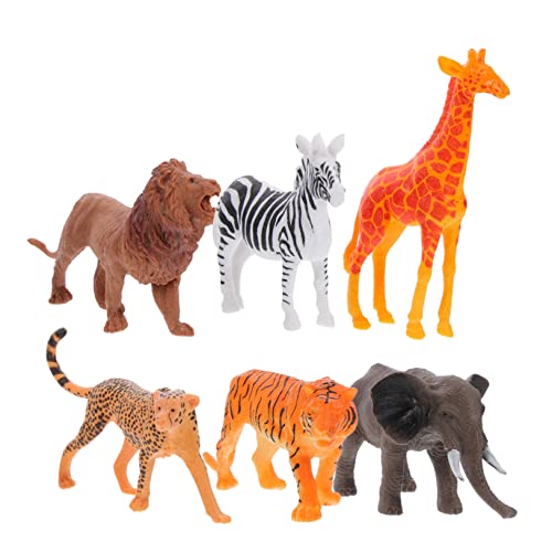 Warmhm 6 Stück Simulierte Tierspielzeug Tierstatue Simulation Tiermodell Simulationstier Kindertierspielzeug Spieltierfiguren Für Kleine Tierfiguren Vinyl von Warmhm