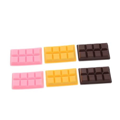 Warmhm 6 Stück Simuliertes Schokoladenmodell Dessert Aus Künstlichen Lebensmitteln Künstliche Schokolade Dekoration Für Lebensmittel in Der Küche Dessert-Modell Tischplatte Nachtisch PVC von Warmhm