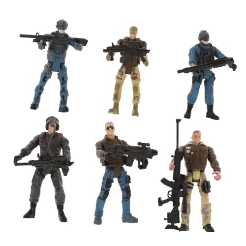 Warmhm 6 Stück Soldatenmodellspielzeug gemeinsames Männerspielzeug Soldatenspielzeug Militärwaffen Actionfiguren mit beweglicher Fahrzeug Armeespielzeug Plastik Warmhm 6 Stück Soldatenmodellspielzeug gemeinsames Männerspielzeug Soldatenspielzeug Militärwaffen Actionfiguren mit beweglicher Fahrzeug Armeespielzeug Plastik von Warmhm