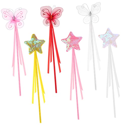 Warmhm 6 Stück Teiliges Feenstab für Glitzernde Stern und Schmetterlings Designs Kreative Cosplay Requisiten für Partys und Geburtstagsfeiern Warmhm 6 Stück Teiliges Feenstab für Glitzernde Stern und Schmetterlings Designs Kreative Cosplay Requisiten für Partys und Geburtstagsfeiern von Warmhm