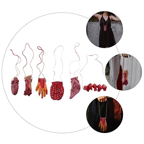 Warmhm 6 Stück Teiliges Halloween Deko mit Realistischen Organ Hängern Gruselige Blutige Hand Fuß Herz Gehirn Auge und Horror Requisiten für Spukhaus und Zombie Mottoparty Warmhm 6 Stück Teiliges Halloween Deko mit Realistischen Organ Hängern Gruselige Blutige Hand Fuß Herz Gehirn Auge und Horror Requisiten für Spukhaus und Zombie Mottoparty von Warmhm