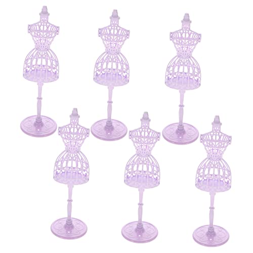 Warmhm 6 Stücke Miniatur Puppenkleider Mannequin Satz für Kinder Puppenständer für Puppenhaus und Miniatur Dekoration Warmhm 6 Stücke Miniatur Puppenkleider Mannequin Satz für Kinder Puppenständer für Puppenhaus und Miniatur Dekoration von Warmhm