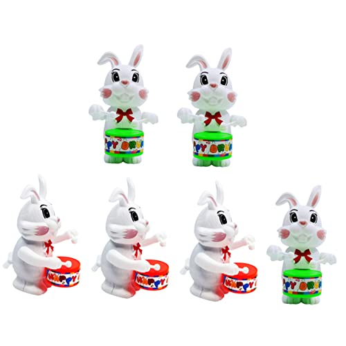Warmhm 6 Stück Trommelnder Hase Hasenpuppenschmuck Zartes Kaninchendekor Schlagzeug Desktop- Aus Kunststoff Plastik Warmhm 6 Stück Trommelnder Hase Hasenpuppenschmuck Zartes Kaninchendekor Schlagzeug Desktop- Aus Kunststoff Plastik von Warmhm