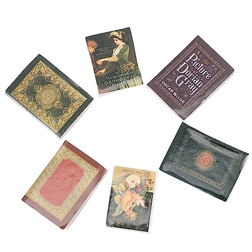 Warmhm 6 Stück Vintage Buchmodell Miniatur-Bücher-Modell Kinderbuch Bücherdekoration für spielzeuge für Decor Books Mikro-Szenen-Requisite Miniaturornament Papier von Warmhm