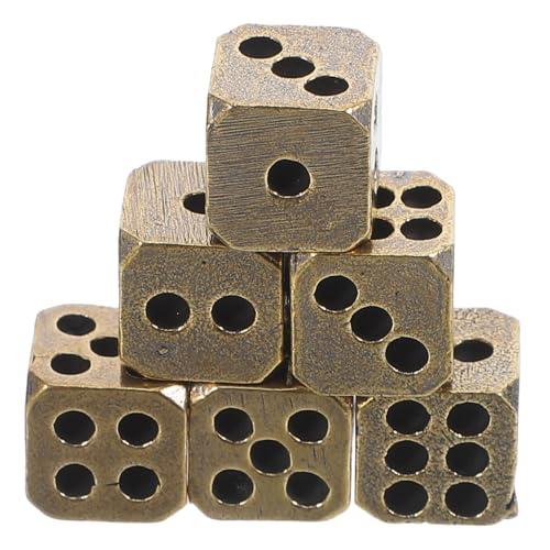 Warmhm 6 Stück Vintage Messing Ästhetische Spielwürfel für Partys Glücksbringer und Tischspiele Robuste Handgefertigte im Retro Stil für Kreative Anlässe Warmhm 6 Stück Vintage Messing Ästhetische Spielwürfel für Partys Glücksbringer und Tischspiele Robuste Handgefertigte im Retro Stil für Kreative Anlässe von Warmhm