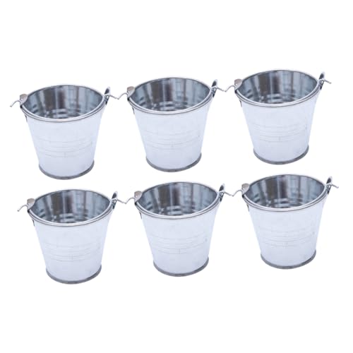 Warmhm 6 Stück Weißblechfass blumenbank Storage Boxes vorratsboxen gesichtspflanzentopf dekoringe fres Mini Eimer klein winzig dekorative Blumentöpfe Blumentopf Pflanzen Einfügen Silver Warmhm 6 Stück Weißblechfass blumenbank Storage Boxes vorratsboxen gesichtspflanzentopf dekoringe fres Mini Eimer klein winzig dekorative Blumentöpfe Blumentopf Pflanzen Einfügen Silver von Warmhm