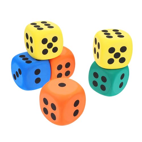 Warmhm 6 Stück Würfelspielspielzeug Würfelspielzeug -partyspielzeug Briefkupfspiel Schaumstoffwürfel Für Große Schaumstoffwürfel Für Das Klassenzimmer Zahlenwürfel Eva von Warmhm