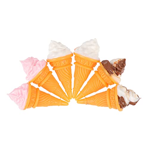 Warmhm 6 Stück aus Harz Dessert aus künstlichen Lebensmitteln vorgeben Spielzeugnahrung Creme Eismaschine wohnzimmerdeko wohnaccessoires tragbares Mini- verschleißfestes Puppeneis von Warmhm
