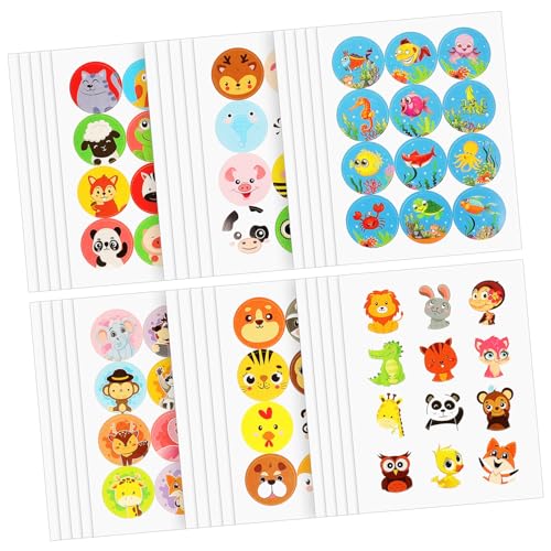 Warmhm 60 Blatt Tierische Aufkleber für Packung Selbstklebende Belohnungssticker mit Süßen Tieren für Schule und Kreative Bastelarbeiten für Lehrer und Eltern zur Motivation von Schülern Warmhm 60 Blatt Tierische Aufkleber für Packung Selbstklebende Belohnungssticker mit Süßen Tieren für Schule und Kreative Bastelarbeiten für Lehrer und Eltern zur Motivation von Schülern von Warmhm