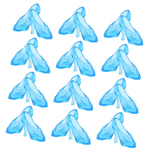 Warmhm 60 Paare Mini-Kristallhausschuh Miniaturen Puppe kinderspielzeug doll Accessories winzige Kristallschuhe tun so, als würden sie Plastik Blue von Warmhm