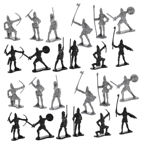 Warmhm 60 Stück Altes Soldaten Modell Spielzeugrittersoldaten Spielzeugsoldaten Ritter Actionfiguren Armeemänner-spielset Römische Soldatenfiguren Ritterminiatur Soldat Figur Plastik von Warmhm