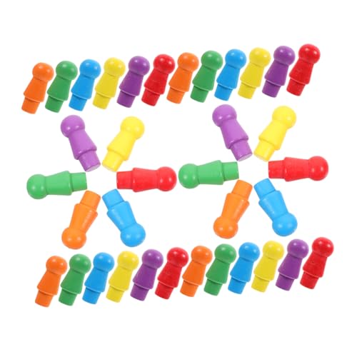 Warmhm 60 Stück Checker Schach bunt Holz Dame traditionelles Brettspiel Warmhm 60 Stück Checker Schach bunt Holz Dame traditionelles Brettspiel von Warmhm