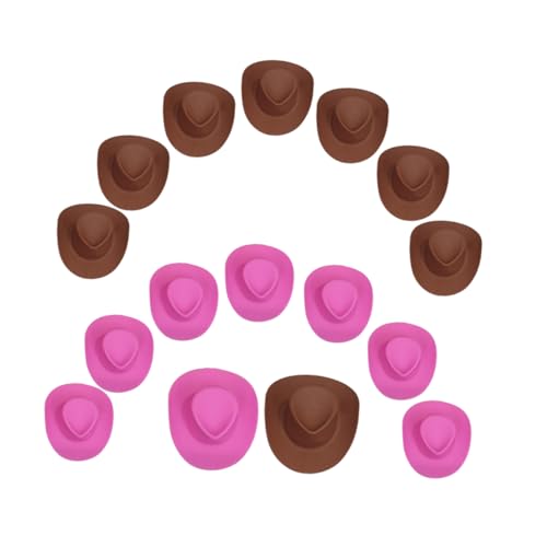 Warmhm 60 Stück Mini Cowboy -hutspielzeug Winzig Mini-Hut Mädchen Cowgirl -hüte Cowgirl -Hut Mini-Miniatur-Hut Miniaturhüte Zum Basteln Cowboy-minihut Mini -hüte Für Puppen Plastik von Warmhm