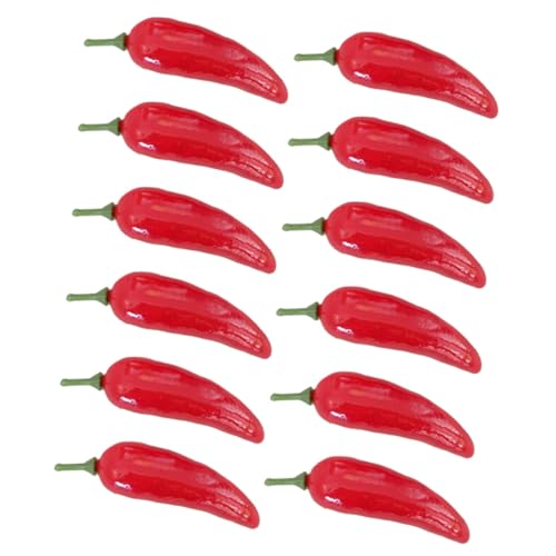 Warmhm 60stücke Mini Kunstliche Paprika Simulation Chilischote Fake Gemüse Modell Foto Requisiten von Warmhm