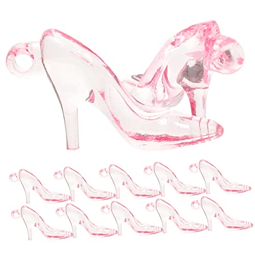 Warmhm 62 Stücke Miniatur Puppenschuhe Dekoration für Puppenhaus Durchsichtige High Heel Schuhe aus Kunststoff Selbstgemacht Bastelzubehör für Kinder für Shower und Kreative Projekte von Warmhm