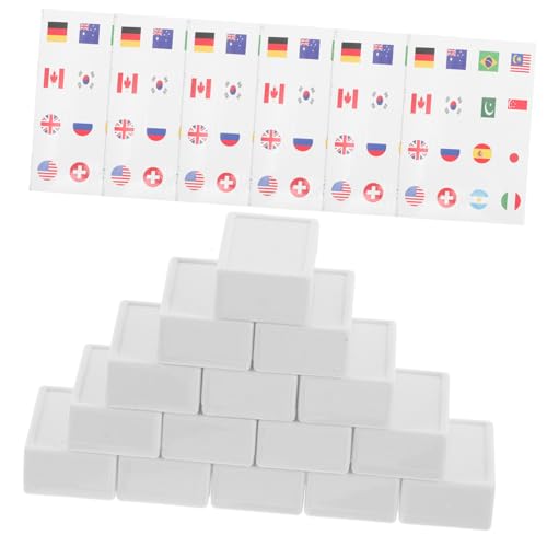 Warmhm 65 Stück Nationalflagge Mahjong Majiang-Party Weltreiseaufkleber Mexikanischer Zug Domino Brettspiele Für Den Familienabend Windspiele Im Freien Dominotische Länderaufkleber Papier von Warmhm