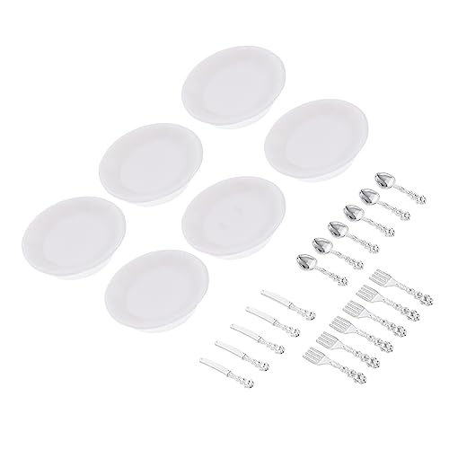 Warmhm 6Sätze Mini Geschirrset für Puppenhaus Teiliges Mini Tableware Kit Mini Gabeln Löffel und Messer für Kreative Dekoration und DIY Puppenhaus Szenen Warmhm 6Sätze Mini Geschirrset für Puppenhaus Teiliges Mini Tableware Kit Mini Gabeln Löffel und Messer für Kreative Dekoration und DIY Puppenhaus Szenen von Warmhm
