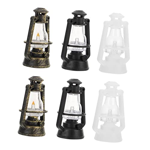 Warmhm 6Stücke Puppenzubehör Teiliges Retro Kerosinlampen Für Puppenhaus Detailreiche Modelle Für Kreatives Und DIY Projekte von Warmhm