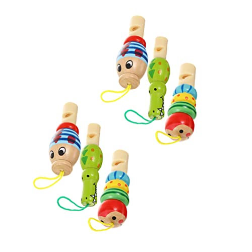 Warmhm 6Stücke Teiliges Cartoon Tier Pfeifenspielzeug Aus Holz Musikalisches Lernspielzeug Für Junge Mädchen Und Kleinkinder Zufällige Designs Für Spielgeburtstagsfeiern von Warmhm