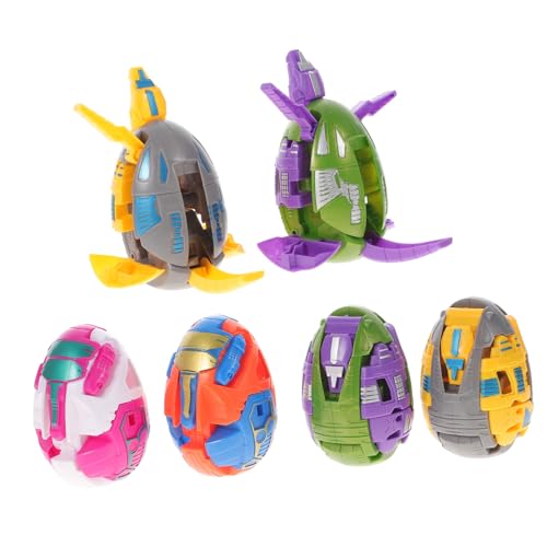 Warmhm 6Stücke Teiliges Dinosaurier Eierspielzeug Verformbare Dino Figuren für Bildungsmodell Kreativität und Lernen oder Dekoration Warmhm 6Stücke Teiliges Dinosaurier Eierspielzeug Verformbare Dino Figuren für Bildungsmodell Kreativität und Lernen oder Dekoration von Warmhm