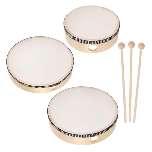 Warmhm 6Stücke Teiliges Musikinstrumente Set Handtrommel Holzrahmen Schlaginstrumente Mit Verschiedenen Für Musikalische Entwicklung Trommelstöcke Warmhm 6Stücke Teiliges Musikinstrumente Set Handtrommel Holzrahmen Schlaginstrumente Mit Verschiedenen Für Musikalische Entwicklung Trommelstöcke von Warmhm