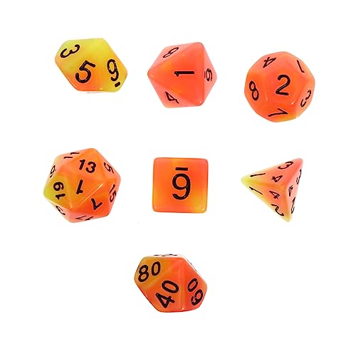 Warmhm 7 Stück Luminous Two Color Multi Sided Dice für Spiele Kreative für Partys Brettspiele und Kinderuntericht Warmhm 7 Stück Luminous Two Color Multi Sided Dice für Spiele Kreative für Partys Brettspiele und Kinderuntericht von Warmhm