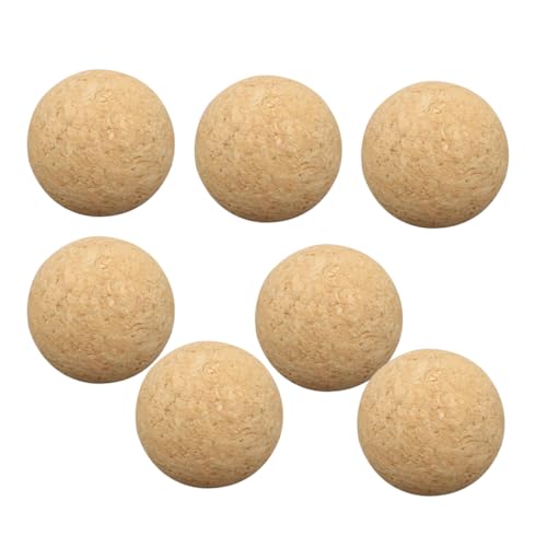 Warmhm 7 Stück Table Football Accessoires Kicker-Couchtisch Foosballkugeln Foose Tischbälle Tischkicker Ersatz Tischfussball Tischfußball Korkkugeln -Fußball fussballtor Holz Beige von Warmhm