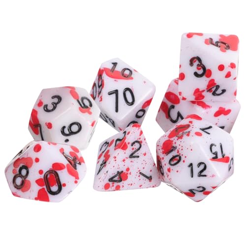 Warmhm 7 Stück Teiliges Blood Dices für Rollenspiele Blutige für Brettspiele Halloween Dekoration und Partys Wiederverwendbare und Langlebige mit Unregelmäßigen Warmhm 7 Stück Teiliges Blood Dices für Rollenspiele Blutige für Brettspiele Halloween Dekoration und Partys Wiederverwendbare und Langlebige mit Unregelmäßigen von Warmhm