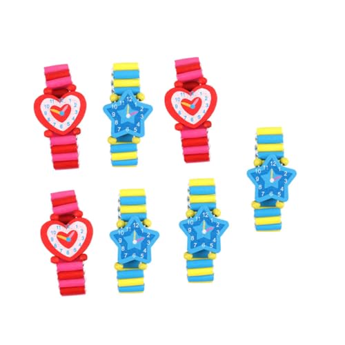Warmhm 7 Stück Teiliges Holzspielzeug Holzarmbanduhren mit Elastischem Band Pädagogisches Lernspielzeug Langlebig Leicht und Sicher als für Mädchen und Jungen Warmhm 7 Stück Teiliges Holzspielzeug Holzarmbanduhren mit Elastischem Band Pädagogisches Lernspielzeug Langlebig Leicht und Sicher als für Mädchen und Jungen von Warmhm