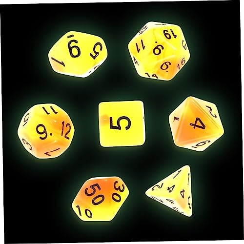 Warmhm 7 Stück Teiliges Luminous Farben Polyeder Würfelset für Brettspiele für Partys und Familienspiele Langlebig und Leicht Transportierbar Warmhm 7 Stück Teiliges Luminous Farben Polyeder Würfelset für Brettspiele für Partys und Familienspiele Langlebig und Leicht Transportierbar von Warmhm