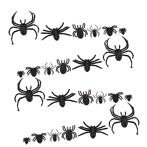 Warmhm 70 Stück Streich Schaum Kakerlake Falle Schwarze falsche Spinne Plüsch Halloween Halloween assecoires Halloween -Dekorationen gefälschte Spinnenstütze Plastik Black von Warmhm