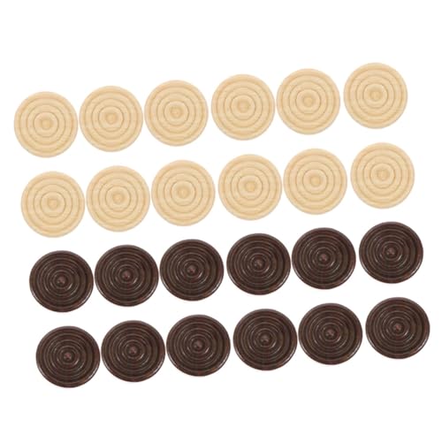 Warmhm 72 Stück Holz Schachfiguren Ersatzspielsteine für Schach und Dame Spiele für Verschiedene Brettspiele mit Handschmeichelndem Design und Sicher Warmhm 72 Stück Holz Schachfiguren Ersatzspielsteine für Schach und Dame Spiele für Verschiedene Brettspiele mit Handschmeichelndem Design und Sicher von Warmhm
