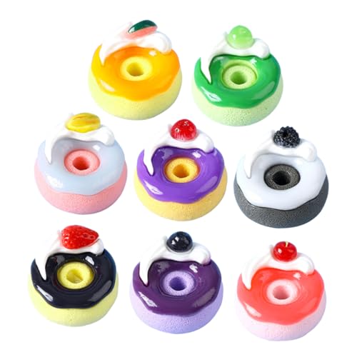 Warmhm 8 Stück Donut-Perle Donut-anhänger-Perle Harz Warmhm 8 Stück Donut-Perle Donut-anhänger-Perle Harz von Warmhm
