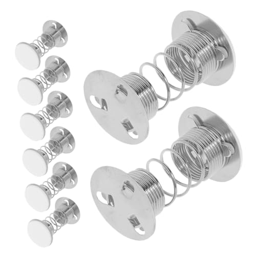 Warmhm 8 Stück Frühlingsbasispuppe schaufensterpuppe Wackelkopf-Armaturenbrett Schütteln Sie die Feder Federn für das Handwerk Federversorgung Metall Silver von Warmhm