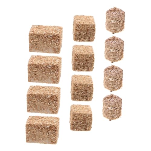 Warmhm 8 Stück Haystack -modellzubehör Mini-heuhaufen-Dekoration Miniatur-heuhaufen Heudekorationen Für Party Halloween -miniaturen Mini-heuhaufengarten Stroh Heu Hölzern von Warmhm