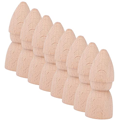 Warmhm 8 Stück Holz Puppe Anbindung scheibengardinen Puppen aus Holz Bastelbedarf für Peg-Puppen DIY-Graffiti-Puppen- DIY Leere Holzpflockpuppen Steckpuppen unvollendet von Warmhm