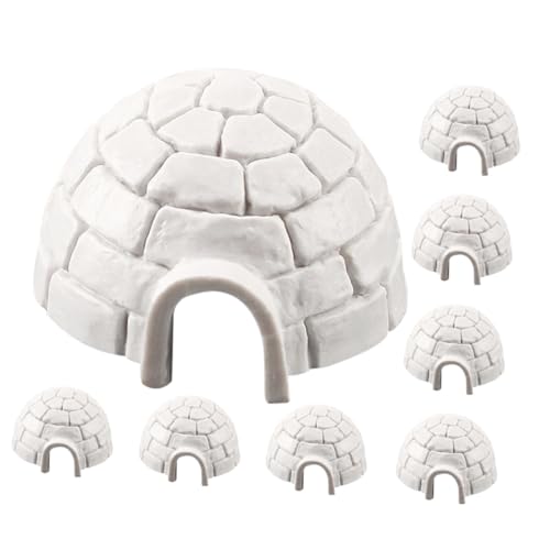 Warmhm 8 Stück Iglu-Modell Iglu-Figur Mini-Modell Simulation Weihnachtspuppenhaus-miniaturen Miniaturfigur Feenhäuser Für Wohnkultur Harz Weiß Warmhm 8 Stück Iglu-Modell Iglu-Figur Mini-Modell Simulation Weihnachtspuppenhaus-miniaturen Miniaturfigur Feenhäuser Für Wohnkultur Harz Weiß von Warmhm