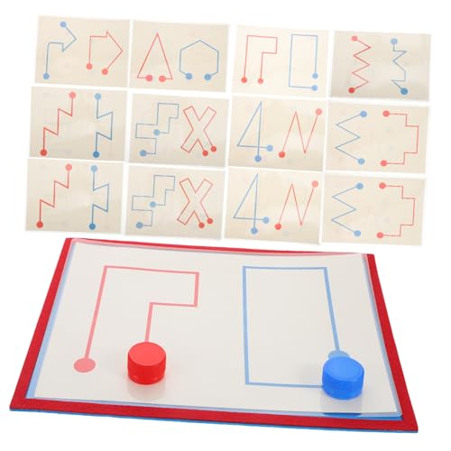 Warmhm 8 Stück Kartenseiten Kleinkind Karten Interhemisphärisches Training Für Pädagogisches Links Intelligente Spiele Montessori Vorschul Lernaktivitäten Lernspiele Papier von Warmhm