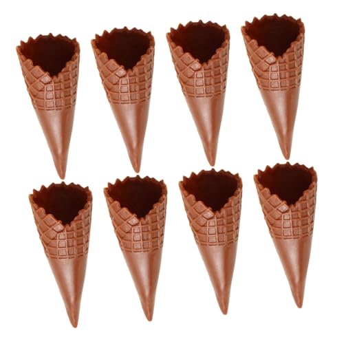 Warmhm 8 Stück Kegelmodellspielzeug Eiswaffel Dekorationen zylindrisch realistisch Simulation gefälschte Eiswaffel DIY -Verzierungen simuliertes Eistüten- PVC Coffee Warmhm 8 Stück Kegelmodellspielzeug Eiswaffel Dekorationen zylindrisch realistisch Simulation gefälschte Eiswaffel DIY -Verzierungen simuliertes Eistüten- PVC Coffee von Warmhm