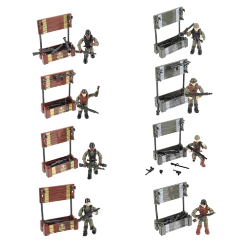 Warmhm 8 Stück Mini Soldaten Figuren Teilig Bewegliche Militärspielzeug Modelle für Realistische Szenen für Sammlungen und Dekoration Innen und Außenbereichen von Warmhm