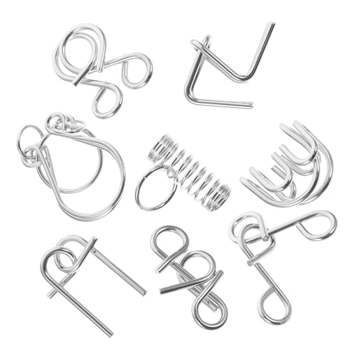 Warmhm 8 Stück Neun Serien Puzzle Geist Rätsel Schlüssel Denksportaufgaben Entriegeln Kinderspielzeug Metallpädagogik Bildungsspielzeug Silver Eisen Warmhm 8 Stück Neun Serien Puzzle Geist Rätsel Schlüssel Denksportaufgaben Entriegeln Kinderspielzeug Metallpädagogik Bildungsspielzeug Silver Eisen von Warmhm
