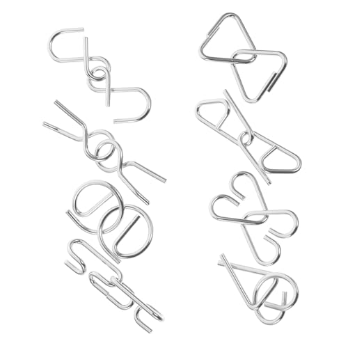 Warmhm 8 Stück Neun Serien Puzzle Rätsel Gehirn Geist Kinderspielzeug Spielspielzeug Denksportaufgaben für Metallpädagogik Denkspiel Eisen Silver Warmhm 8 Stück Neun Serien Puzzle Rätsel Gehirn Geist Kinderspielzeug Spielspielzeug Denksportaufgaben für Metallpädagogik Denkspiel Eisen Silver von Warmhm