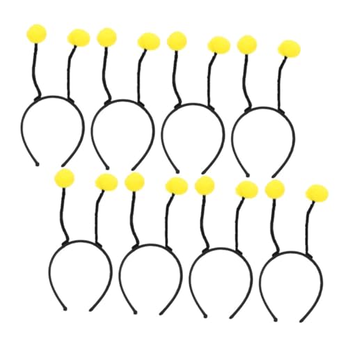 Warmhm 8 Stück Pelzknäuel-Stirnband thematisiert winzig lockig schickes Kostüm für Plus Zubehör frauen stirnbänder Party Kopfbedeckung Cosplay-Kopf-Accessoire Vlies Yellow von Warmhm